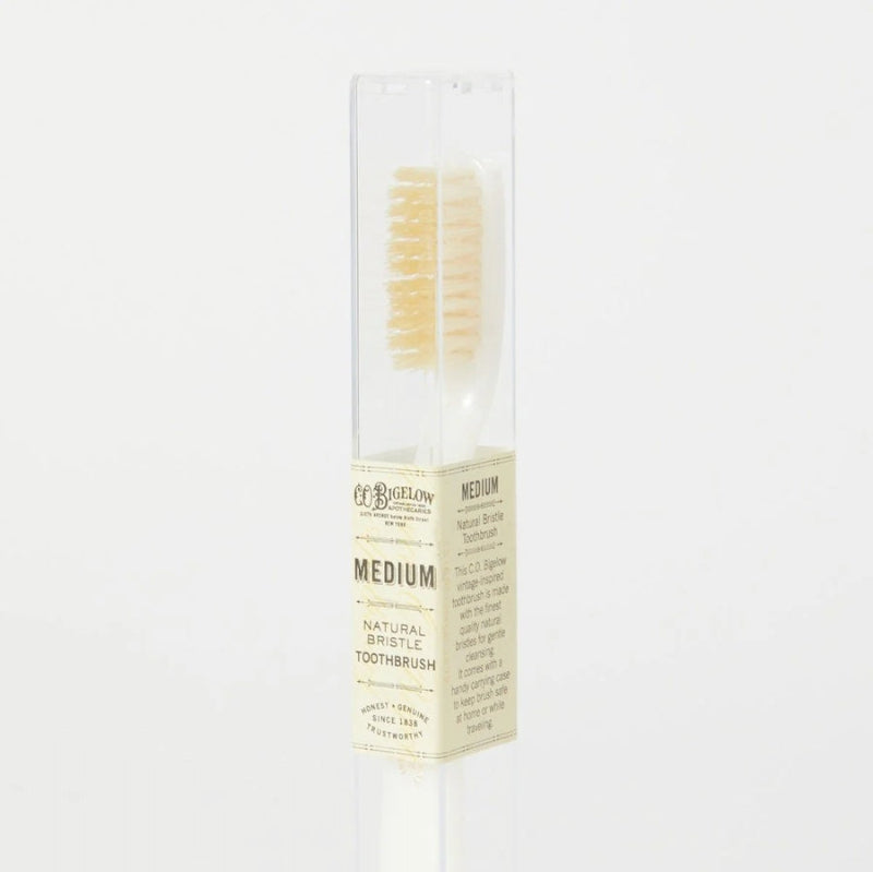 C.O. Bigelow Natural Bristle Toothbrush - Ivory Effect