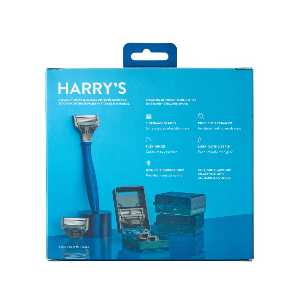 Harry's Men's Razor & 13 Blades - Indigo Blue