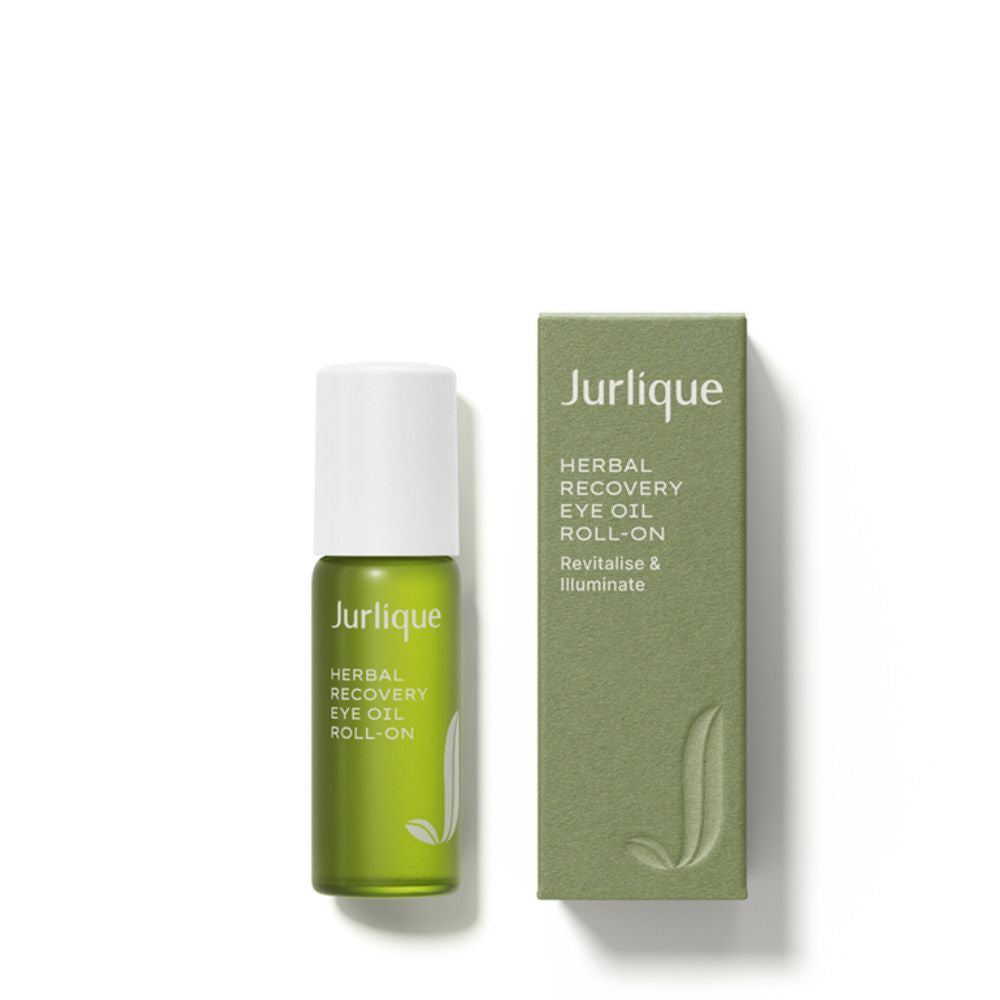 Jurlique Herbal Recovery Eye Oil Roll-On with packaging on a white background