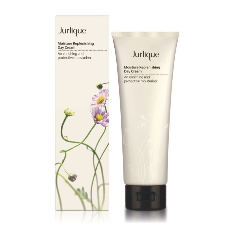 Jurlique Moisture Replenishing Day Cream tube and packaging on a white background