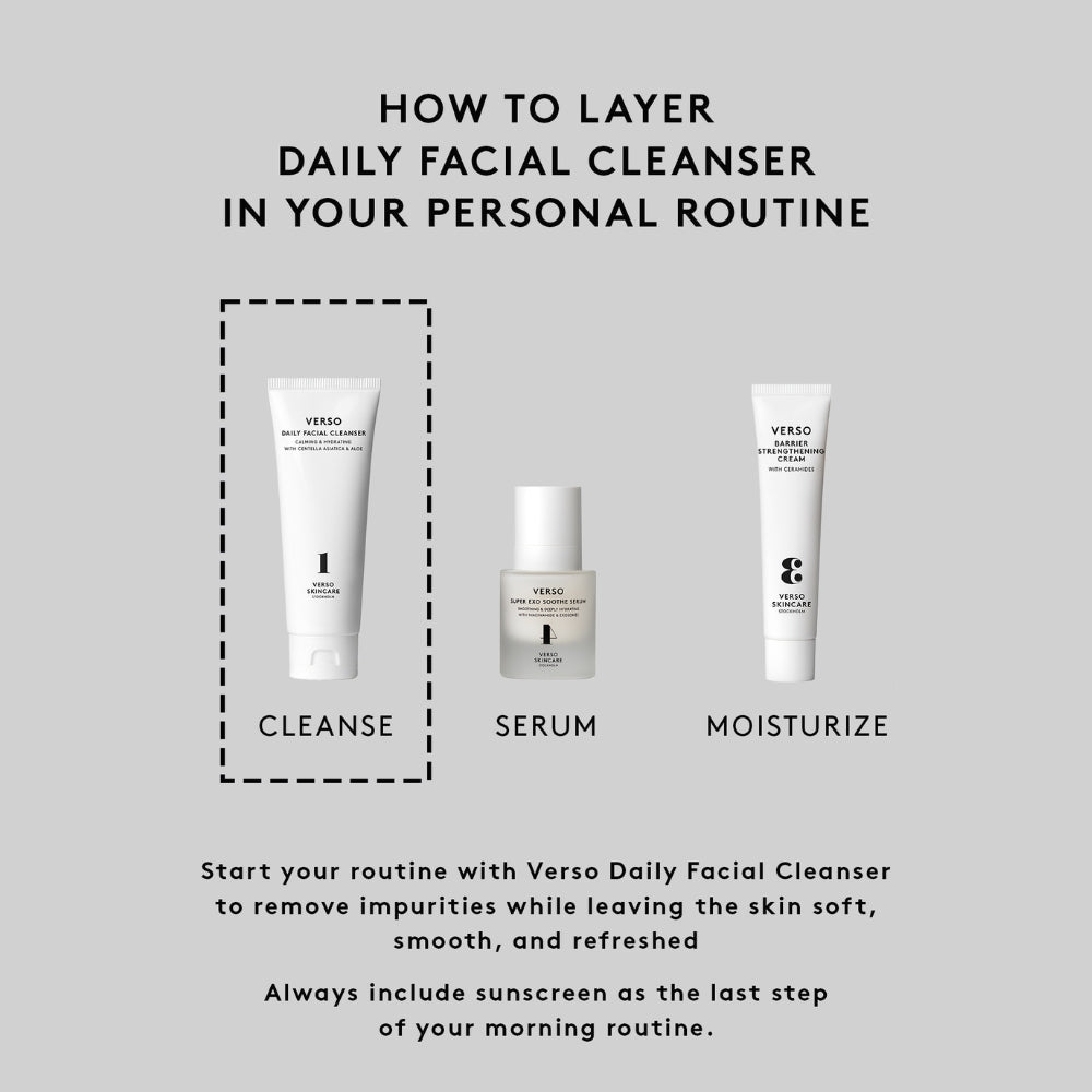 Verso Daily Facial Cleanser how to use