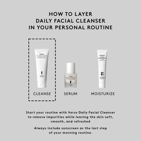 Verso Daily Facial Cleanser how to use