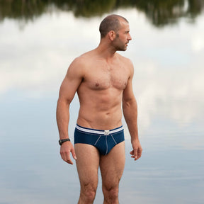 Bluebuck Navy Brief (White Stitching)